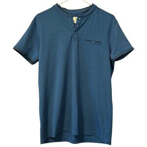 Scott James England Mens Polo Golf‎ Shirt Blue Short Sleeve Size Large Preppy